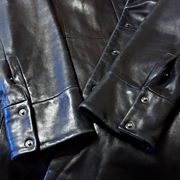BANANA REPUBLIC WOMEN LEATHER JACKET. - Picture 6 of 7